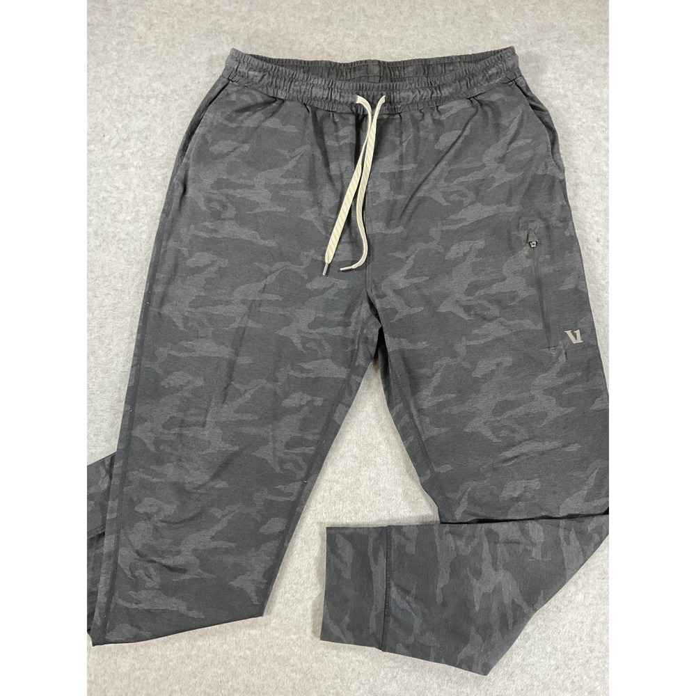 Vuori Ponto Performance Jogger Mens L Charcoal Camo V416 Grey Sweatpants 2721
